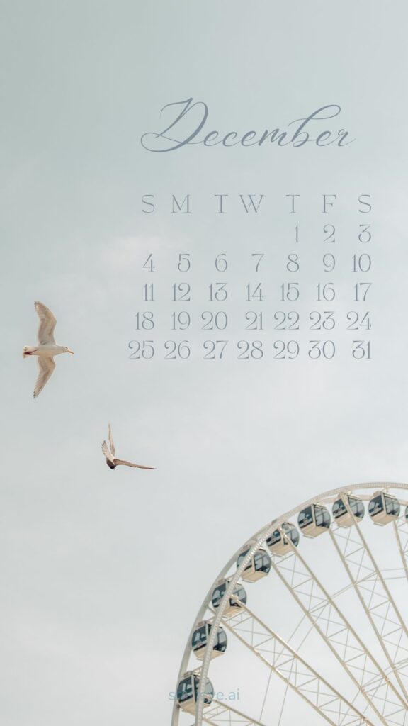 ShutEye Printable December Calendar 2022