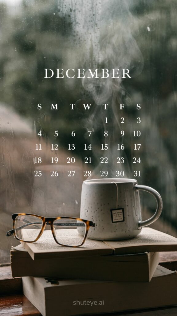 ShutEye Printable December Calendar 2022