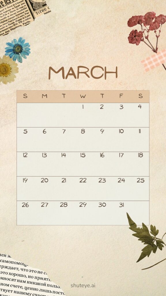 Free Printable March Calendar 2024