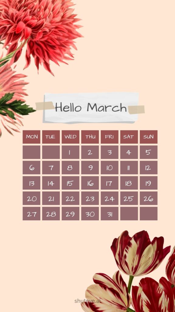 Printable March Calendar 2024