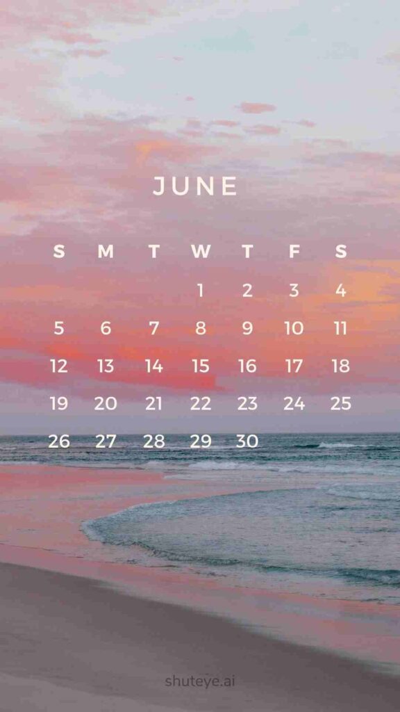 ShutEye Printable June Calendar 2024