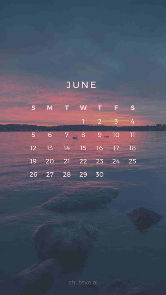 ShutEye Printable June Calendar 2024