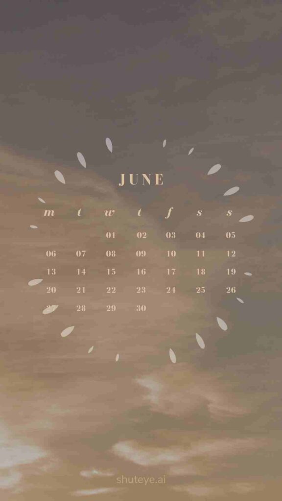 ShutEye Printable June Calendar 2024