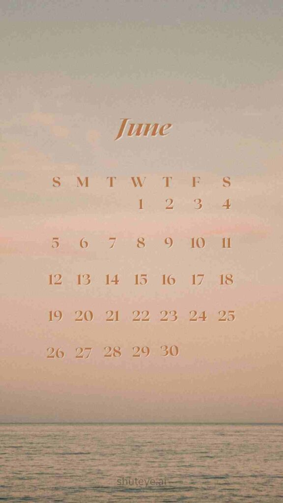 ShutEye Printable June Calendar 