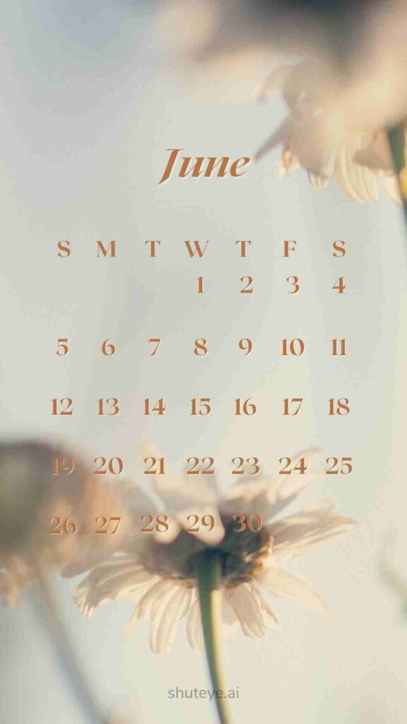 ShutEye Printable June Calendar 