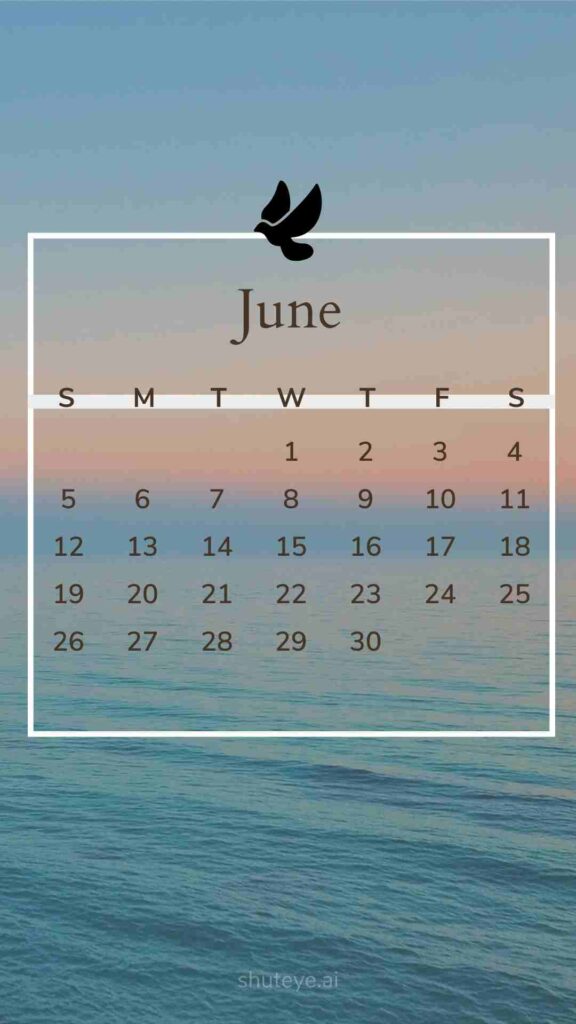 ShutEye Printable June Calendar 