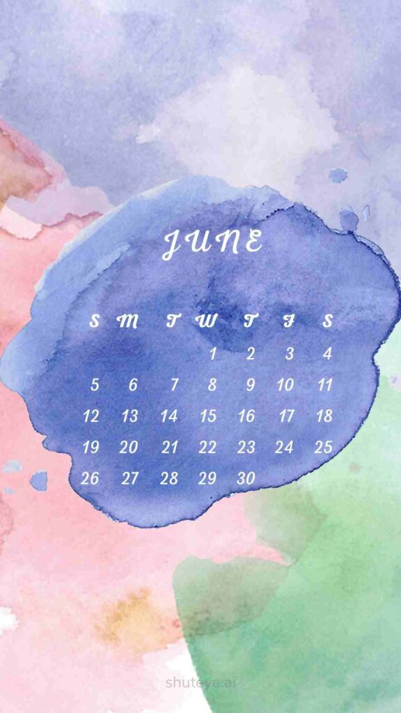 ShutEye Printable June Calendar 