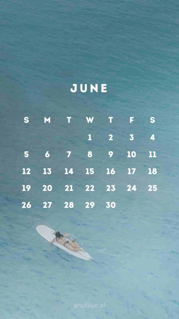 ShutEye Printable June Calendar 