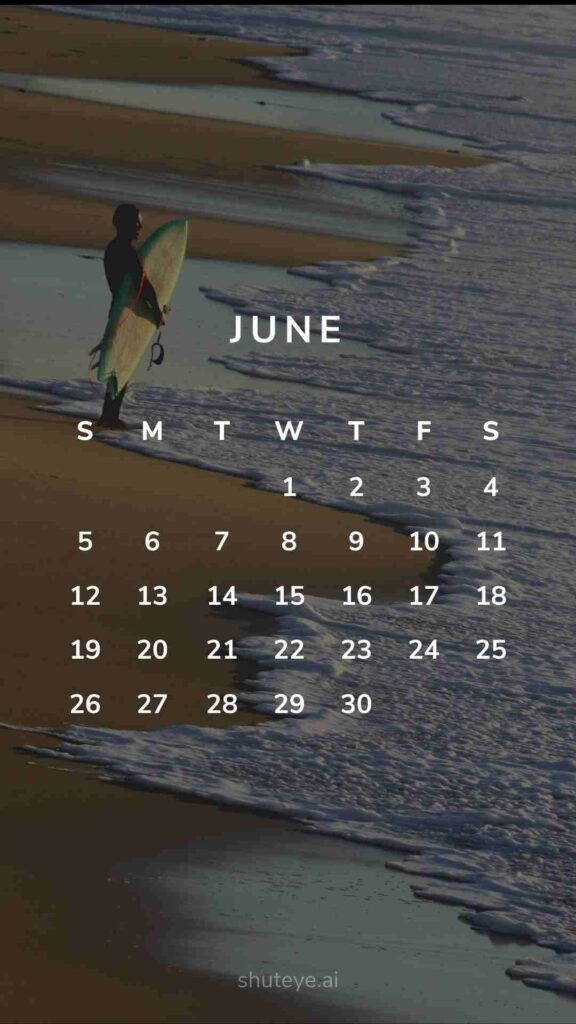 ShutEye Printable June Calendar 