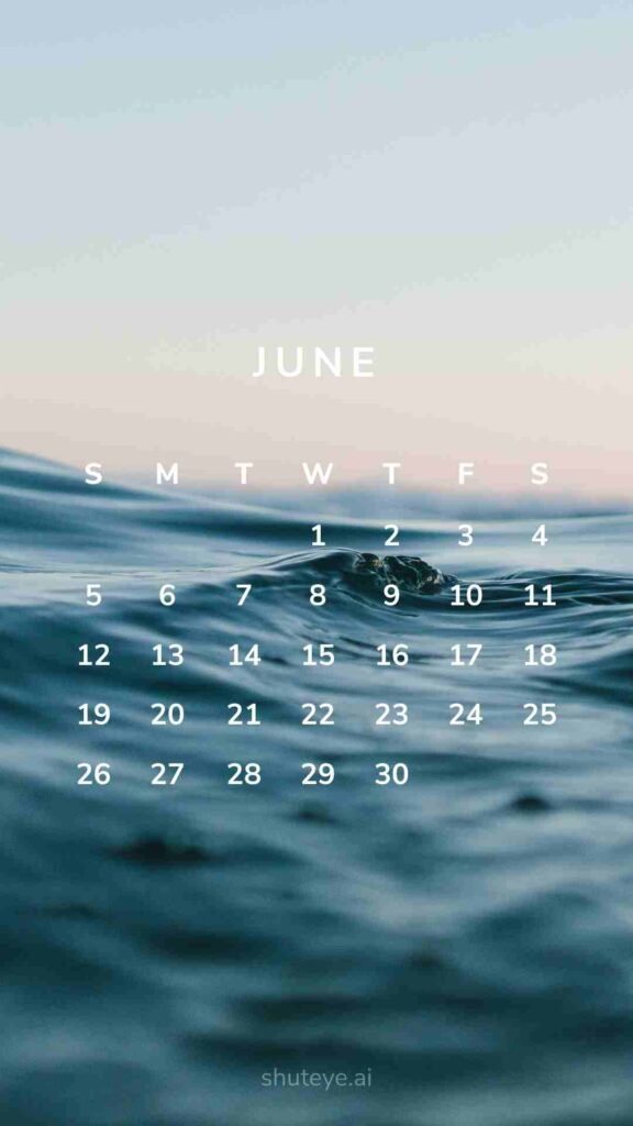 ShutEye Printable June Calendar 