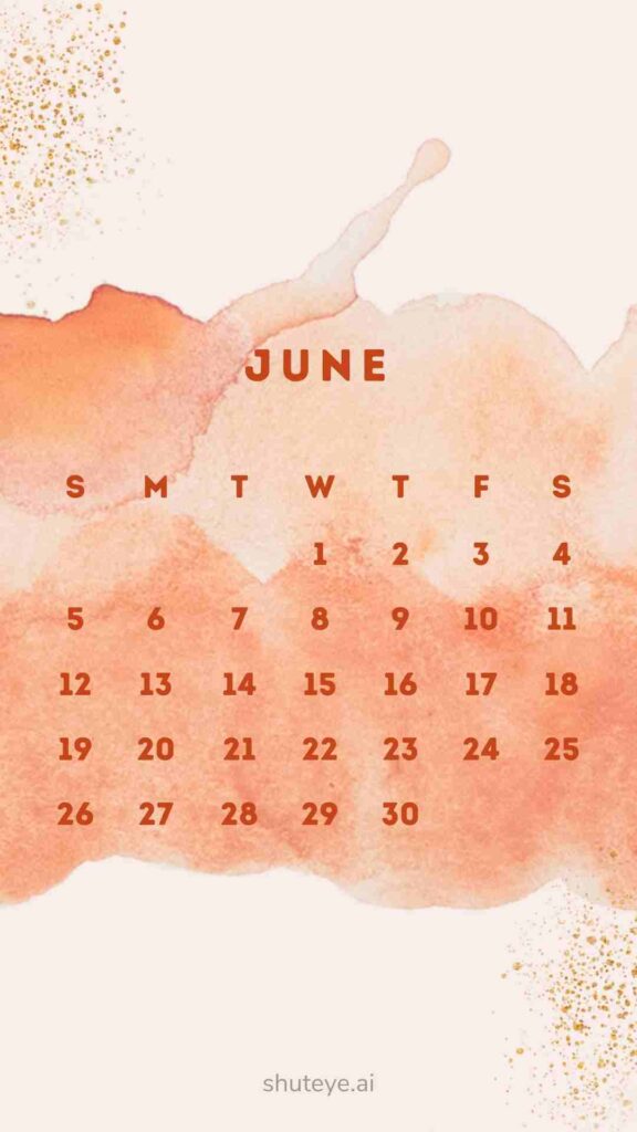 ShutEye Printable June Calendar 2022 1