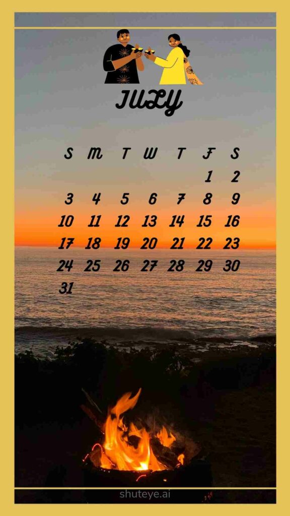 Free Printable July Calendar 2024