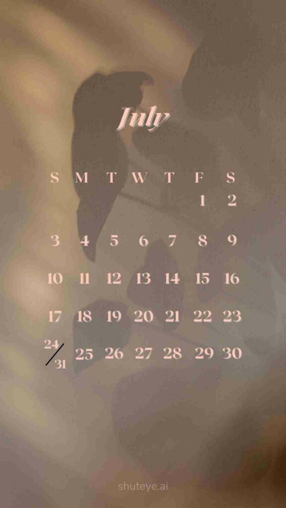 Free Printable July Calendar 2024