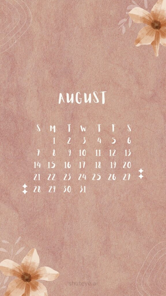 free printable august calendar 2024