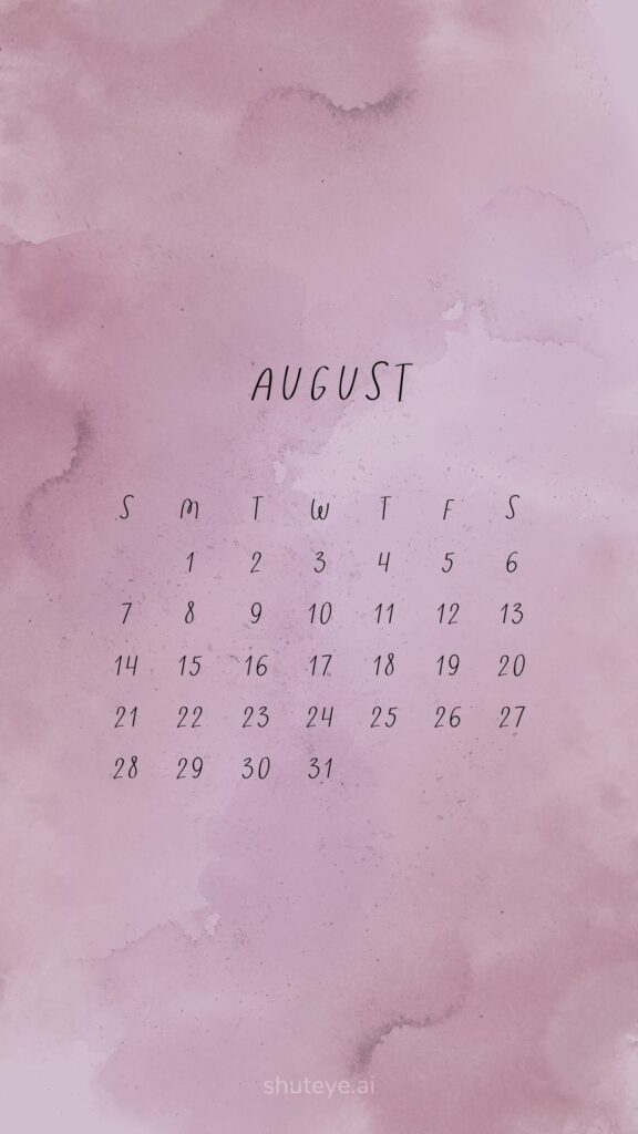 Printable August 2024 Calendar 