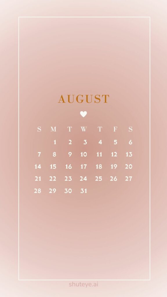 Printable August 2024 Calendar 