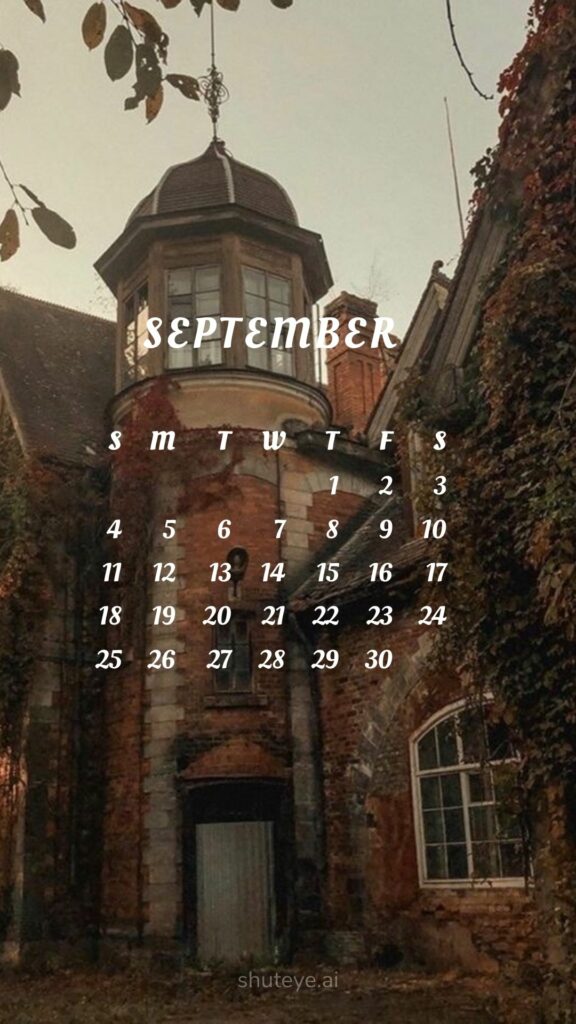 ShutEye Printable September Calendar 2022