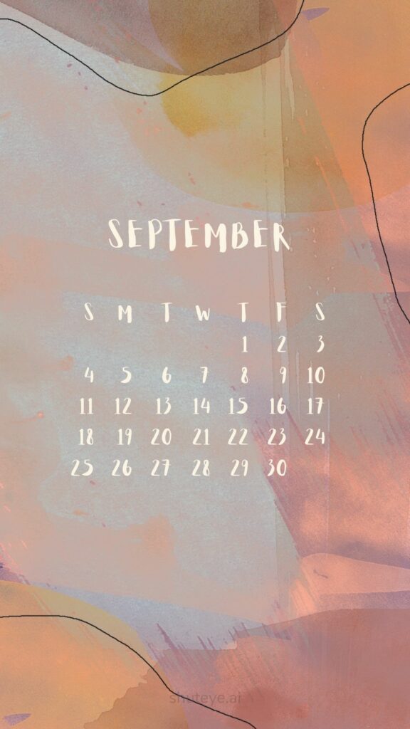 ShutEye Printable September Calendar 2022