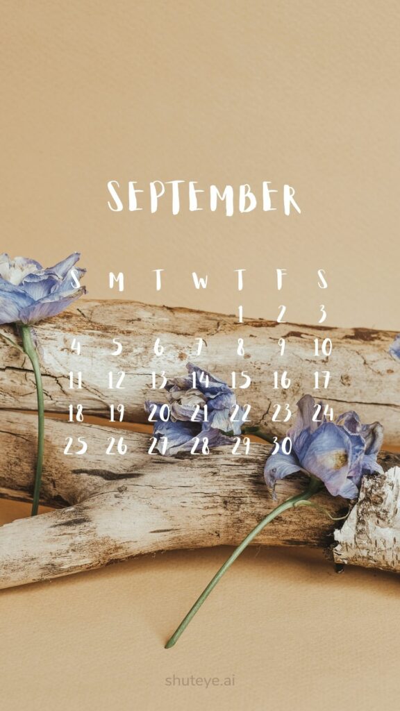 ShutEye Printable September Calendar 2022