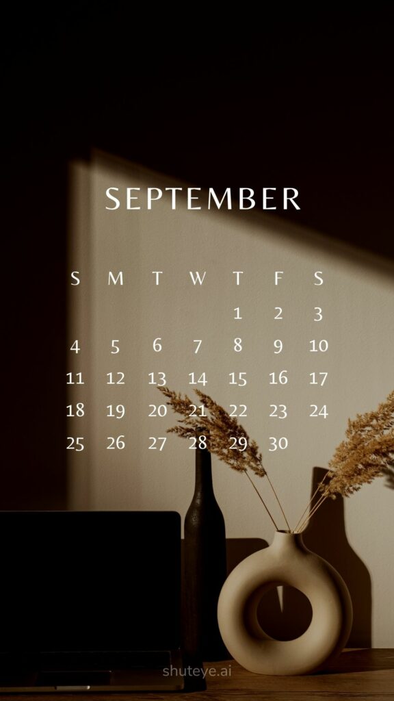 ShutEye Printable September Calendar 2022