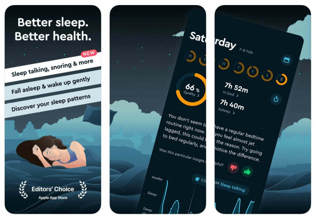 sleep tracker 
sleep cycle and snore recorder