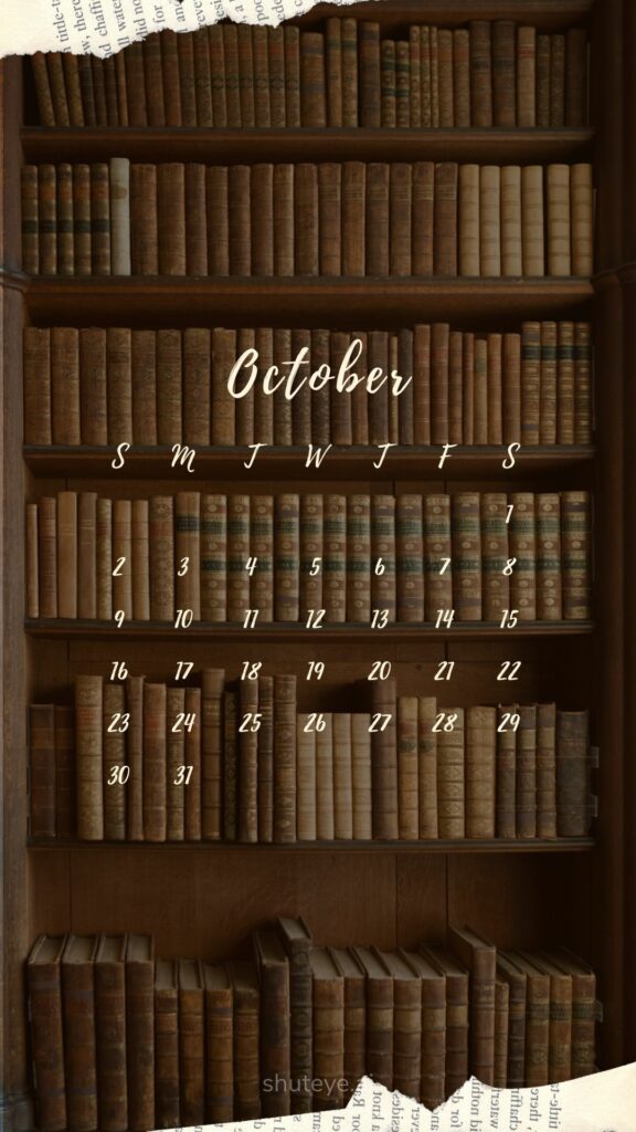 ShutEye Printable October Calendar 2022