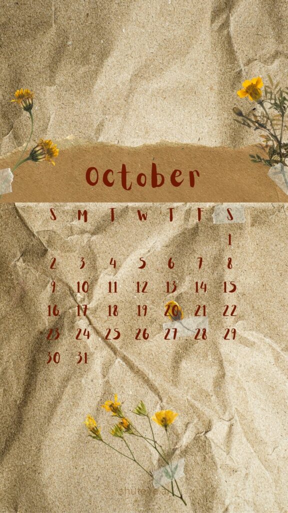 ShutEye Printable October Calendar 2022