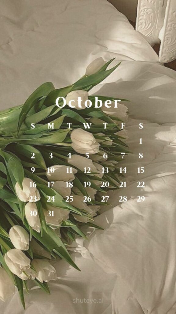 ShutEye Printable October Calendar 2022