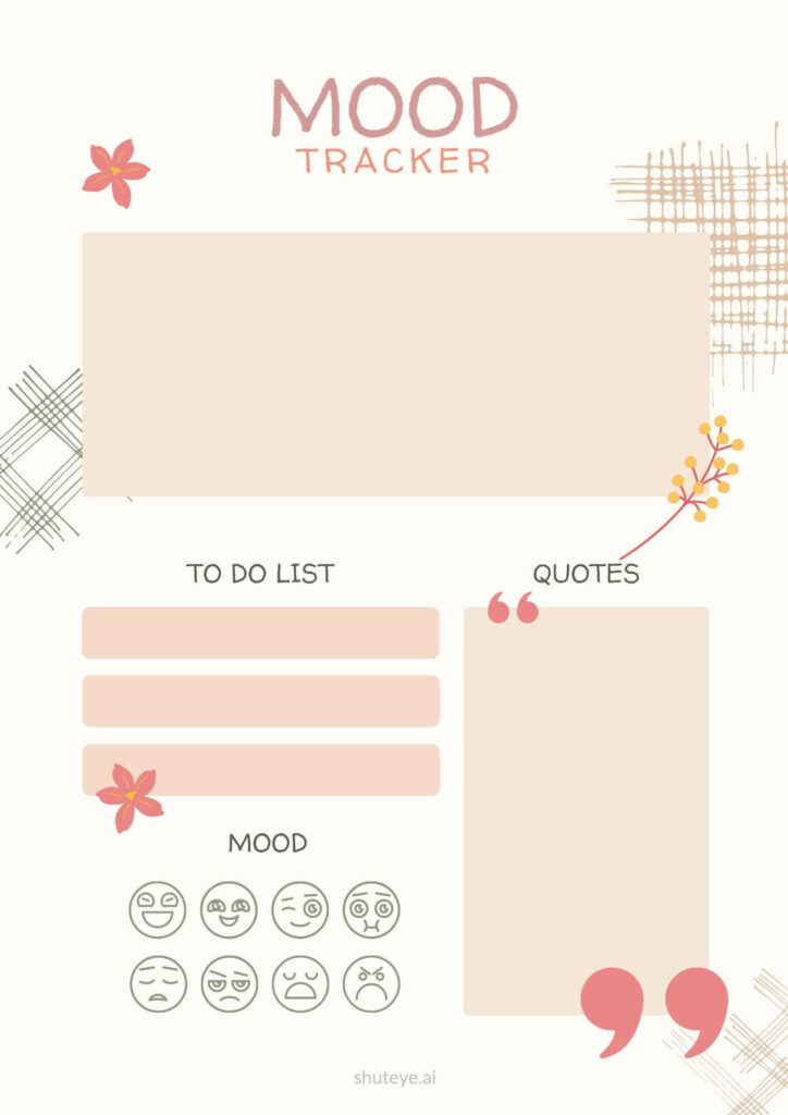 ShutEye Free Printable Mood Tracker Bullet Journal Templates and Ideas