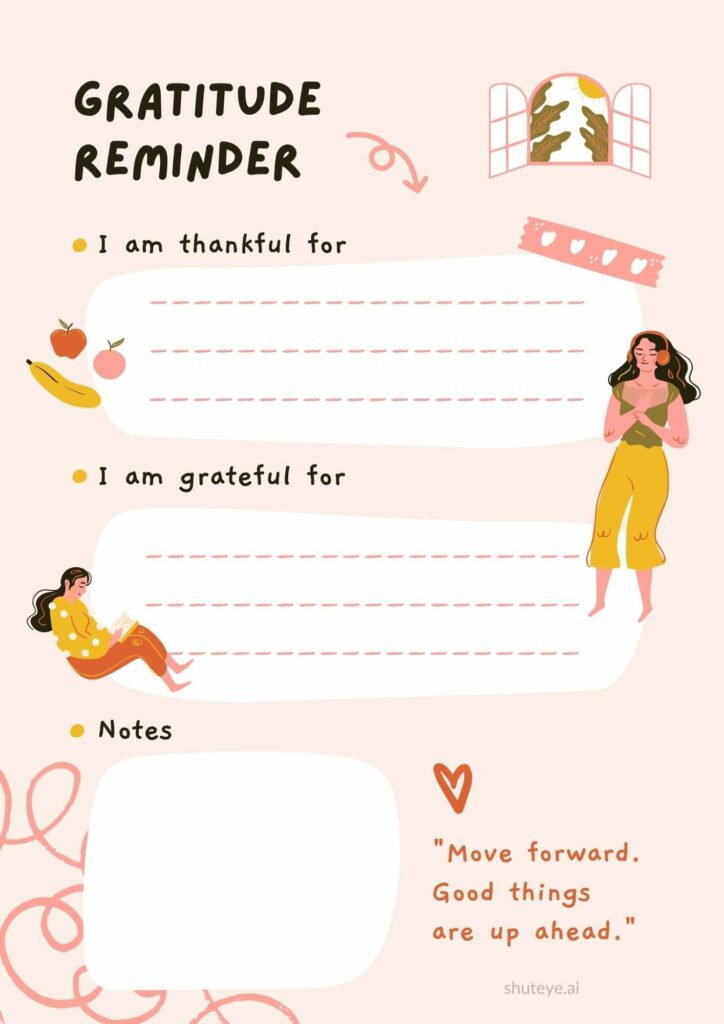 ShutEye Free printable gratitude journal