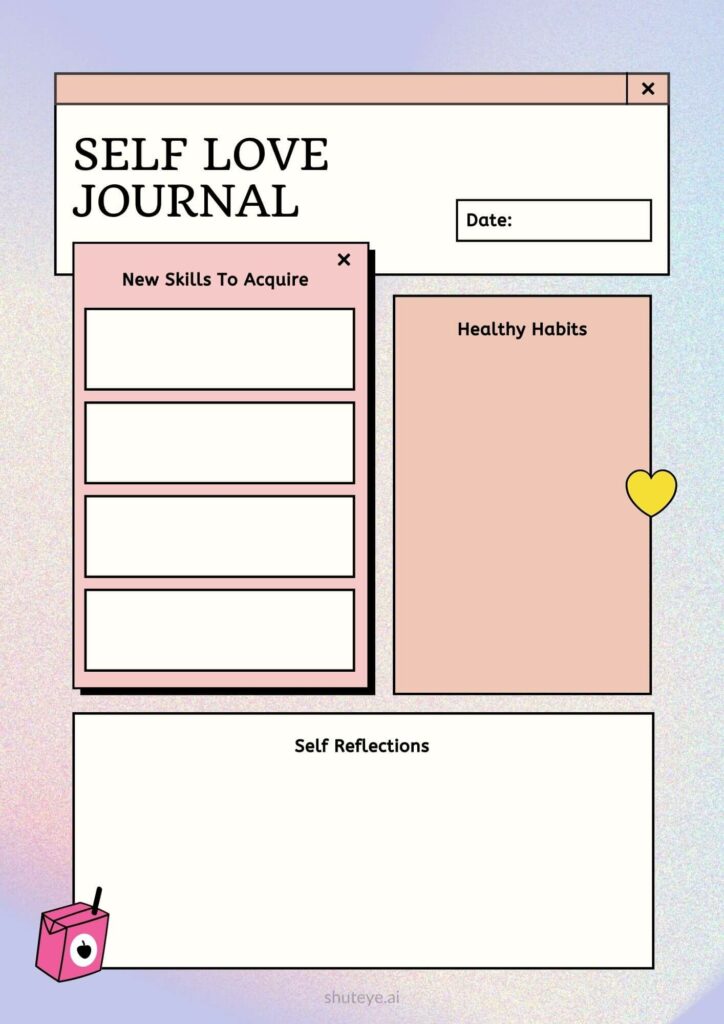 ShutEye Printable Self Love Journal Pages