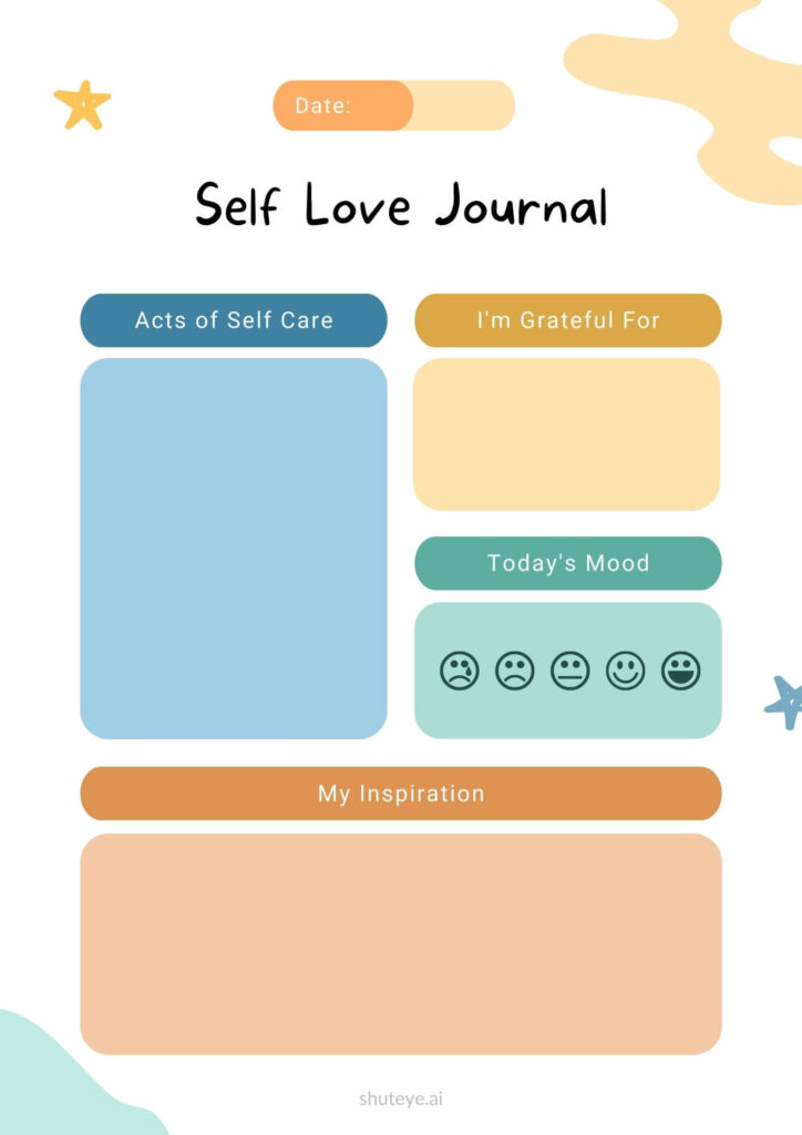 ShutEye Printable Self Love Journal Pages