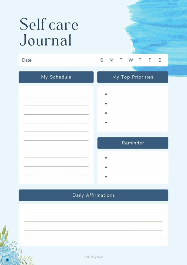 ShutEye Printable Self Love Journal Pages