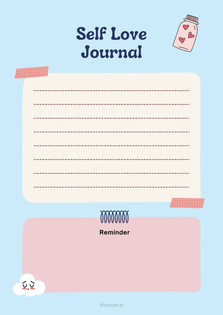 ShutEye Printable Self Love Journal Pages