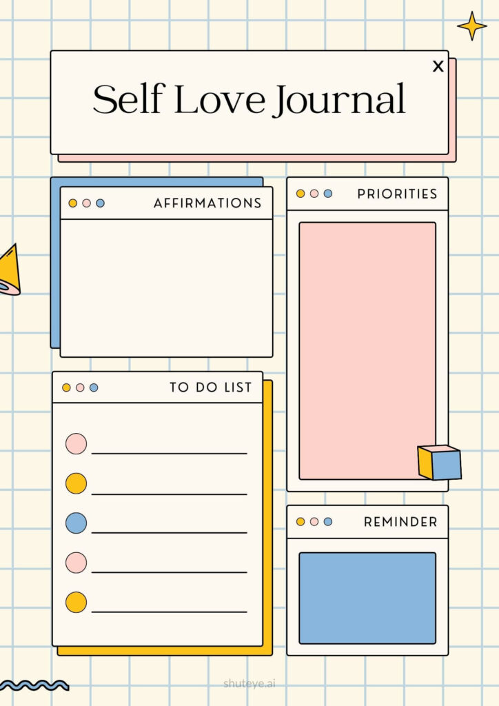 ShutEye Printable Self Love Journal Pages