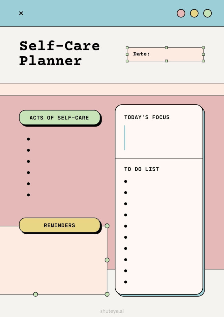 ShutEye free printable Self-care Planner Pdf free