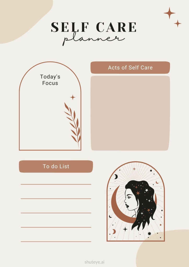 ShutEye free printable Self-care Planner Pdf free