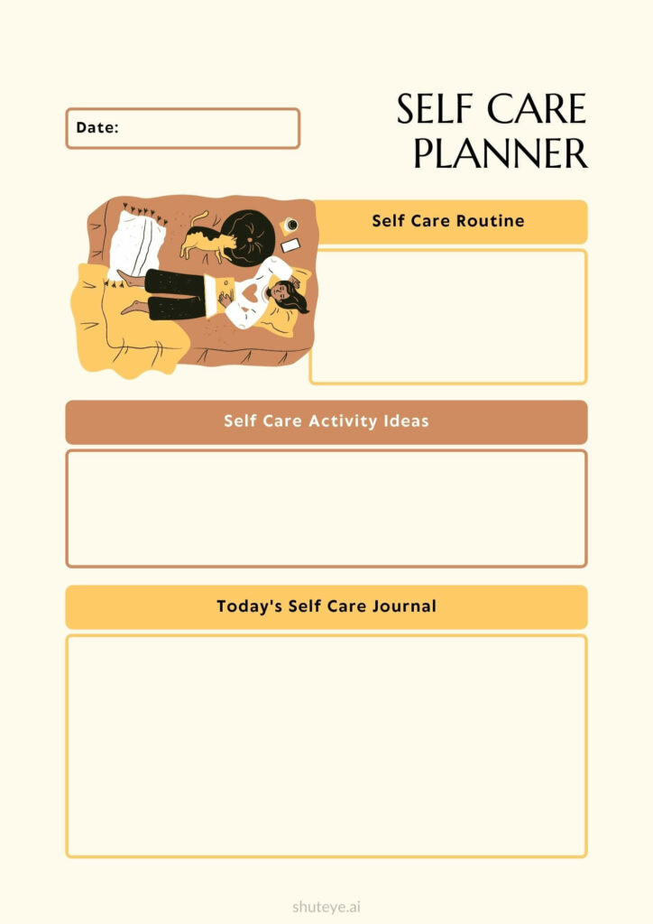 ShutEye free printable Self-care Planner Pdf free