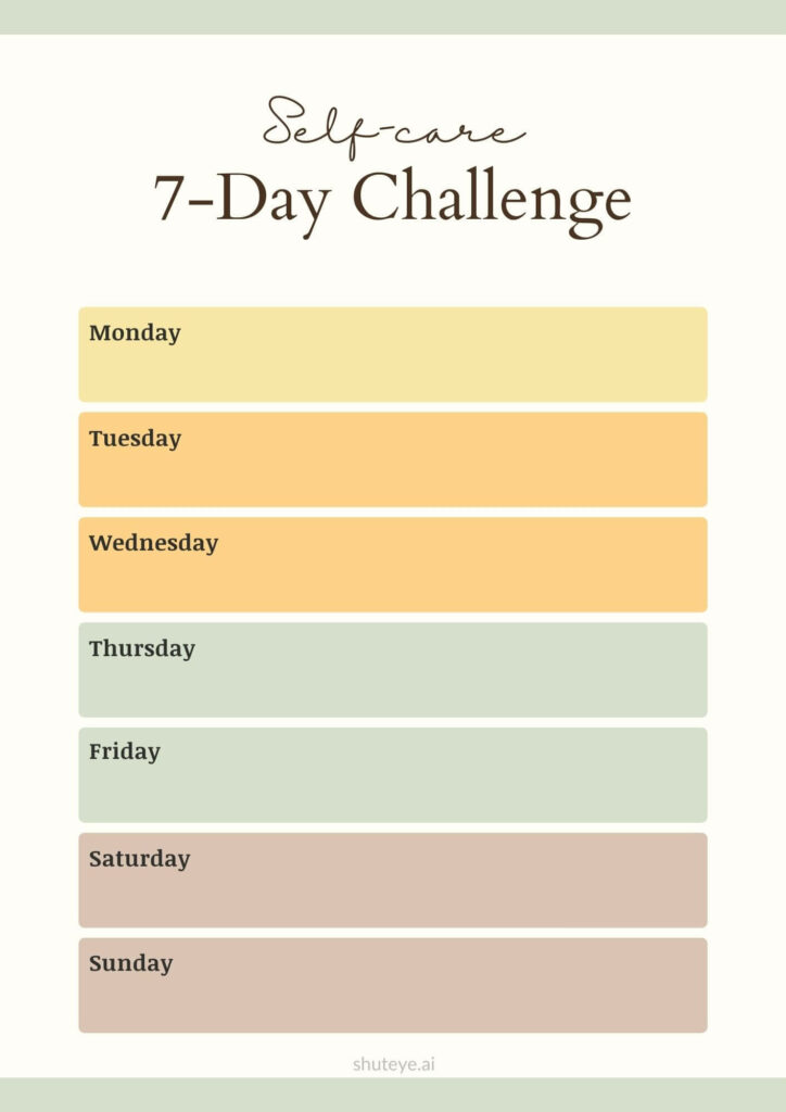 ShutEye 30-Day Self-Care Challenge Printables & Ideas