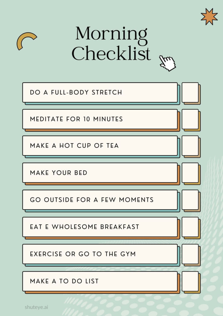 ShutEye Printable Daily Self-Care Checklist