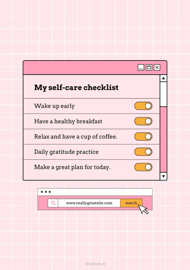 ShutEye Printable Daily Self-Care Checklist