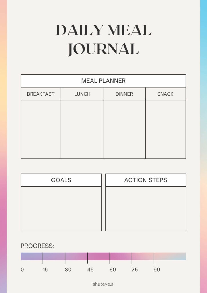 Fitness Goal Weight Tracker Calorie Tracker