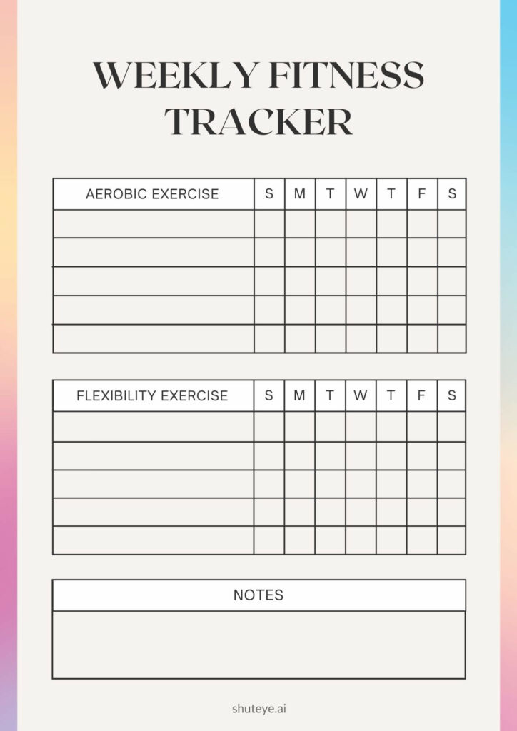 Fitness Goal Weight Tracker Calorie Tracker