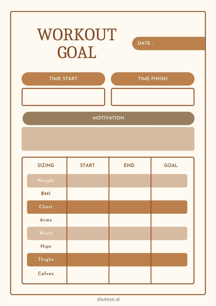 Fitness Goal Weight Tracker Calorie Tracker