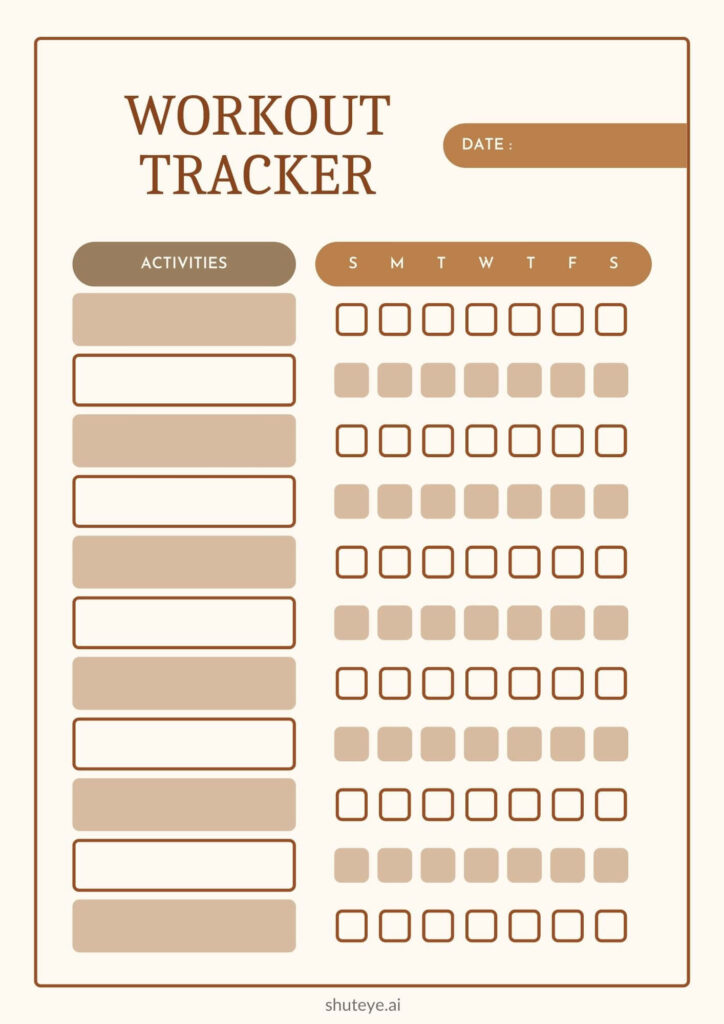 Fitness Goal Weight Tracker Calorie Tracker