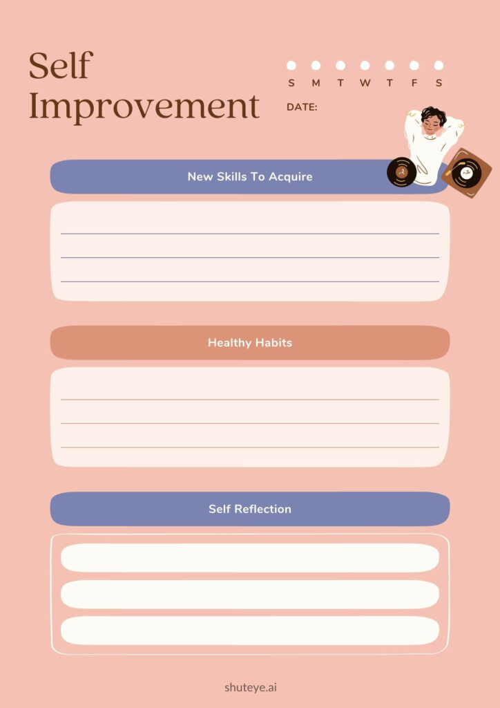 ShutEye Bullet Journal Ideas for Self Improvement