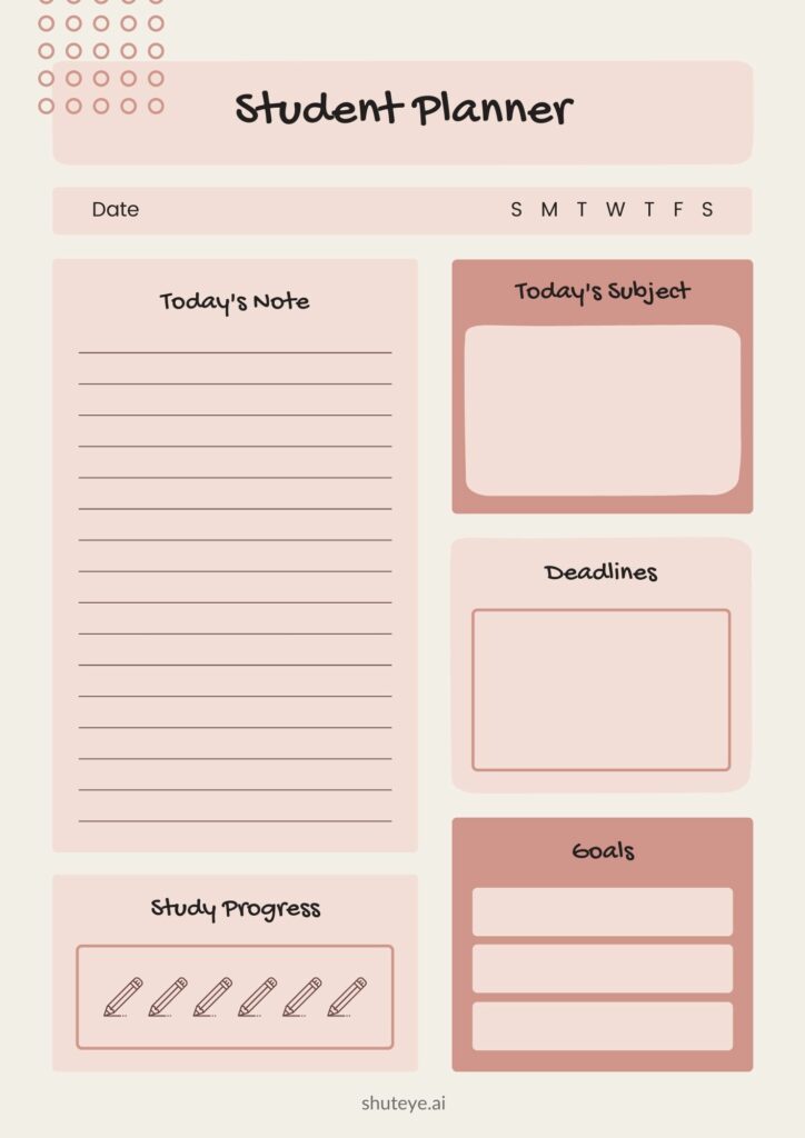 A student planner is a time-management tool that helps students organize all the things they need to do throughout the week