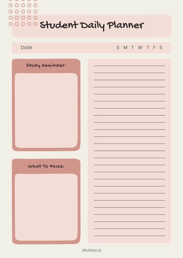 A student planner is a time-management tool that helps students organize all the things they need to do throughout the week