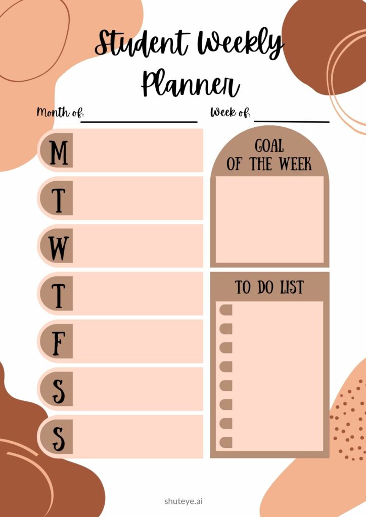 A student planner is a time-management tool that helps students organize all the things they need to do throughout the week