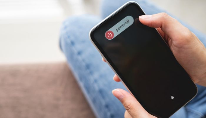 smartphone in women's hand